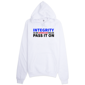 Integrity: White California Hoodie