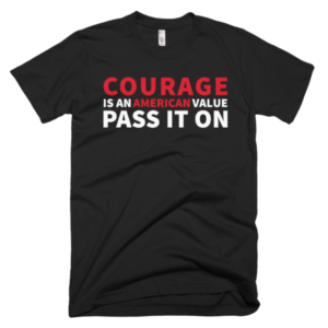 Courage: Short sleeve black t-shirt