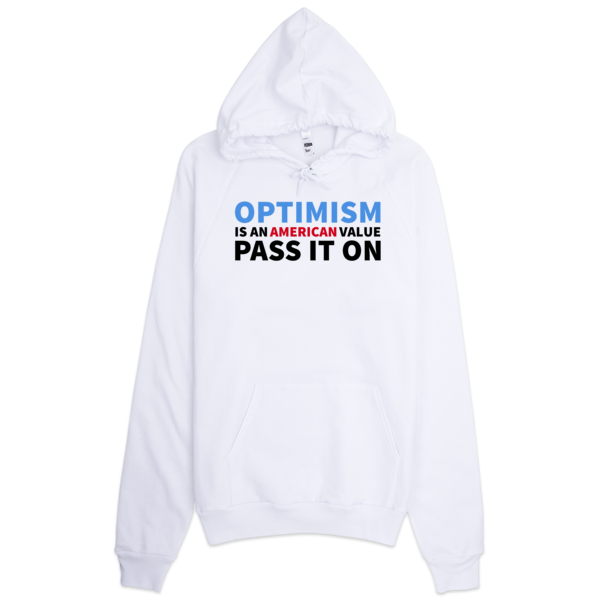 Optimism: White California Hoodie